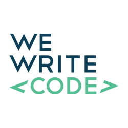 we write code logo